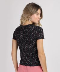 Kit-de-Blusa-Feminina-Estampada-Floral-Manga-Curta-Decote-Redondo---Mascara-de-Protecao-Individual-Preta-9950786-Preto_2
