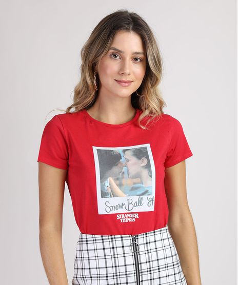 Blusa-Feminina-Casal-Stranger-Things-Manga-Curta-Decote-Redondo-Vermelha-9947954-Vermelho_1