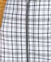 Saia-Feminina-Curta-Estampada-Xadrez-com-Ziper-de-Argola-Branca-9816994-Branco_4