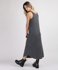 Vestido-Feminino-Basico-Midi-com-Bolso-Sem-Manga-Chumbo-9949294-Chumbo_2