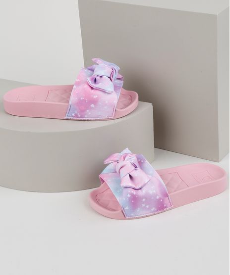 Chinelo-Slide-Infantil-Molekinha-Estampado-de-Estrelas-com-Laco-Lilas-9952661-Lilas_1