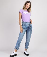 Calca-Jeans-Feminina-Mom-Clochard-Cintura-Super-Alta-Marmorizada-com-Faixa-para-Amarrar-Azul-Medio-9951584-Azul_Medio_3