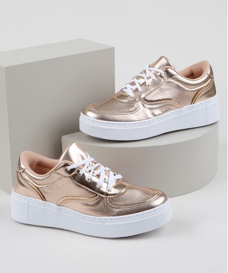 Tenis-Feminino-Oneself-Metalizado-com-Recortes-Rose-9944488-Rose_1