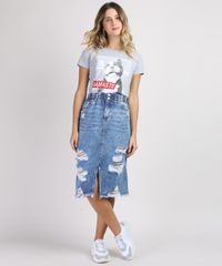 Blusa-Feminina-Cachorro--Namaste--Manga-Curta-Decote-Redondo-Cinza-Mescla-9388563-Cinza_Mescla_3