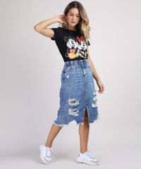 Blusa-Feminina-Casal-Mickey-e-Minnie-Manga-Curta-Decote-Redondo-Preta-9947854-Preto_3