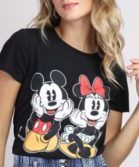 Blusa-Feminina-Casal-Mickey-e-Minnie-Manga-Curta-Decote-Redondo-Preta-9947854-Preto_4