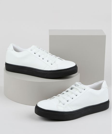 Tenis-em-Lona-Masculino-com-Sola-Contrastante-Branco-9951863-Branco_1