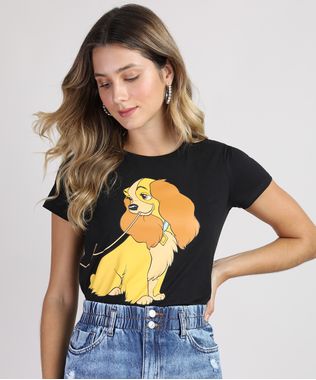 Blusa-Feminina-Casal-Lady-A-Dama-e-o-Vagabundo-Manga-Curta-Decote-Redondo-Preta-9950559-Preto_1