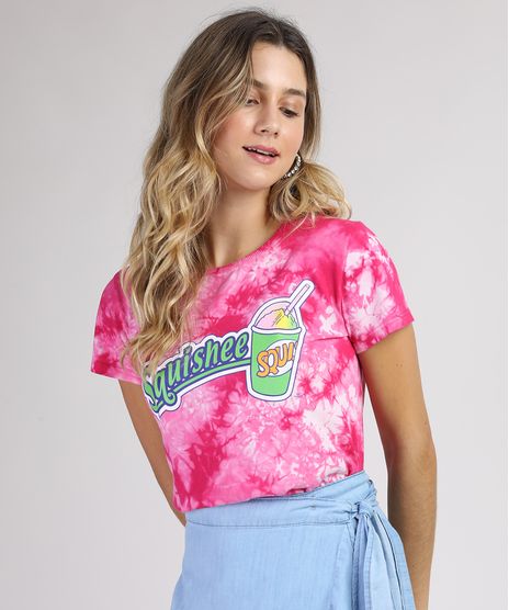 Blusa-Feminina-Squishee-Os-Simpsons-Estampada-Tie-Dye-Manga-Curta-Decote-Redondo-Pink-9947958-Pink_1