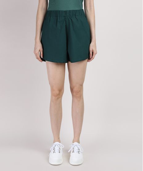 Short-Feminino-Mindset-Cintura-Alta-com-Bolsos-Verde-Escuro-9951364-Verde_Escuro_1