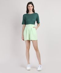 Bermuda-Feminina-Mindset-Cintura-Alta-Alfaiatada-com-Pregas-Verde-Claro-9951170-Verde_Claro_3