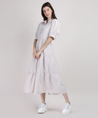 Vestido-Feminino-Mindset-Midi-Estampado-Xadrez-Vichy-com-Recortes-Manga-Bufante-Bege-9950425-Bege_3