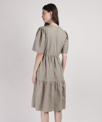 Vestido-Feminino-Mindset-Midi-com-Recortes-Manga-Bufante-Kaki-9951163-Kaki_2