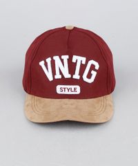 Bone-Masculino-Aba-Curva--VNTG--com-Suede--Vinho-8684270-Vinho_1