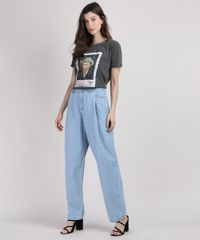 T-Shirt-Feminina-Mindset-Van-Gogh-Manga-Curta-Decote-Redondo-Chumbo-9947925-Chumbo_3