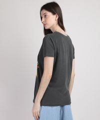 T-Shirt-Feminina-Mindset-Looney-Tunes-Manga-Curta-Decote-Redondo-Chumbo-9947387-Chumbo_2