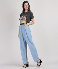 T-Shirt-Feminina-Mindset-Looney-Tunes-Manga-Curta-Decote-Redondo-Chumbo-9947387-Chumbo_3