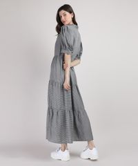 Vestido-Feminino-Mindset-Longo-Estampado-Xadrez-Vichy-com-Recortes-Manga-Bufante-Preto-9950425-Preto_2