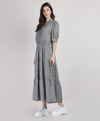Vestido-Feminino-Mindset-Longo-Estampado-Xadrez-Vichy-com-Recortes-Manga-Bufante-Preto-9950425-Preto_3