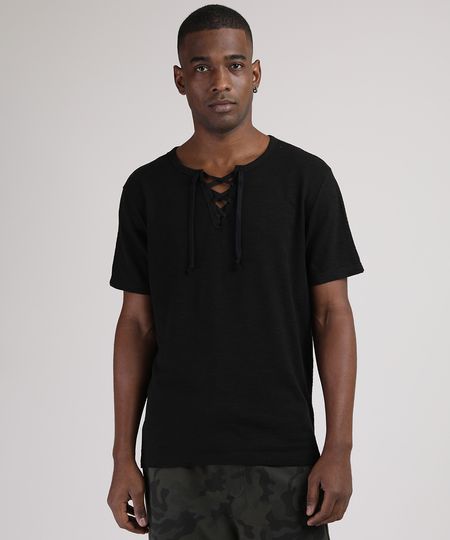 Camiseta-Masculina-Manga-Curta-Gola-V-com-Cordao-Preto-9942020-Preto_1