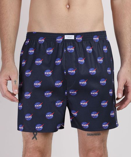 Samba-Cancao-Masculino-Estampada-NASA-Cos-com-Elastico-Preta-9951187-Preto_1