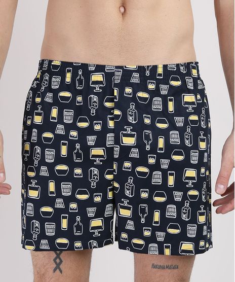 Samba-Cancao-Masculino-Estampada-de-Whisky-Cos-com-Elastico-Preto-9787878-Preto_1