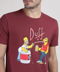 Camiseta-Masculina-Duff-Os-Simpsons-Manga-Curta-Gola-Careca-Vinho-9687496-Vinho_4