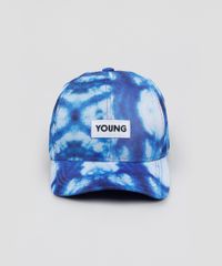 Bone-Masculino-Aba-Curva-Tie-Dye-com-Bordado--Young--Azul-9769581-Azul_1