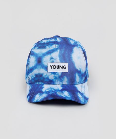 Bone-Masculino-Aba-Curva-Tie-Dye-com-Bordado--Young--Azul-9769581-Azul_1