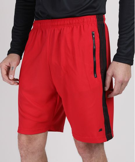 Bermuda-Masculina-Esportiva-Ace-com-Faixa-Lateral-em-Tela-Vermelha-9905168-Vermelho_1