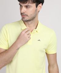 Polo-de-Piquet-Masculina-Basica-Comfort-Manga-Curta-Amarela-Claro-9668818-Amarelo_Claro_4