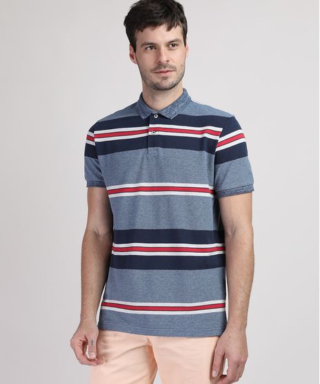 Polo-Masculina-Comfort-Listrada-Manga-Curta-Azul-Escuro-9590409-Azul_Escuro_1_1