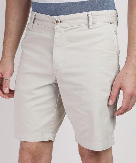 Bermuda-Masculina-Chino-Reta-com-Bolsos-Bege-Claro-9953209-Bege_Claro_1