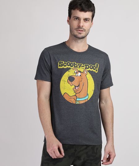 Camiseta-Masculina-Scooby-doo-Manga-Curta-Gola-Careca-Cinza-Mescla-Escuro-9948709-Cinza_Mescla_Escuro_1