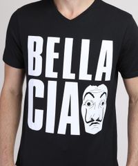 Camiseta-Masculina-La-Casa-de-Papel--Bella-Ciao--Manga-Curta-Gola-Careca-Preta-9800814-Preto_4