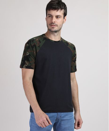 Camiseta-Masculina-Manga-Curta-Raglan-Estampada-Camuflada-Gola-Careca-Preta-9946961-Preto_1