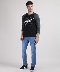 Camiseta-Masculina-NASA-Manga-Longa-Raglan-Gola-Careca-Preta-9909497-Preto_3