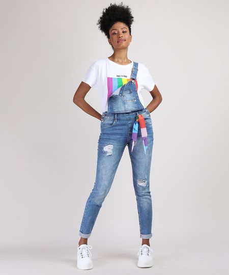 Jardineira-Jeans-Feminina-Skinny-com-Lenco-Azul-Escuro-9952959-Azul_Escuro_1