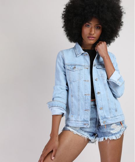 Jaqueta-Jeans-Feminina--Freedom--com-Recorte-e-Bolsos-Azul-Claro-9952956-Azul_Claro_1