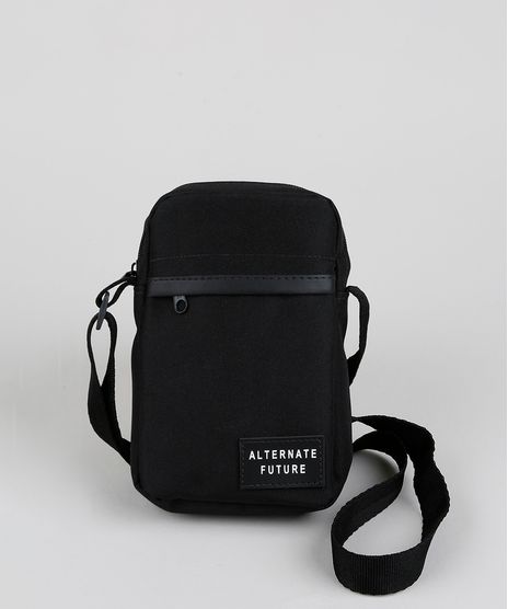 Shoulder Bag Transversal Masculina Preta