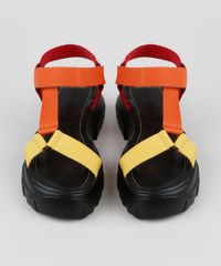Papete-Feminina-Oneself-Flatform-Tratorada-com-Velcro-Laranja-9952369-Laranja_5