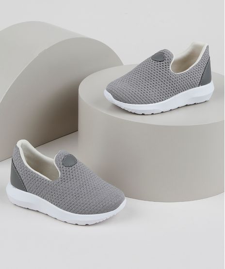 Tenis-Infantil-Sonho-de-Crianca-Knit-Calce-Facil-com-Recortes-Cinza-Claro-9953689-Cinza_Claro_1