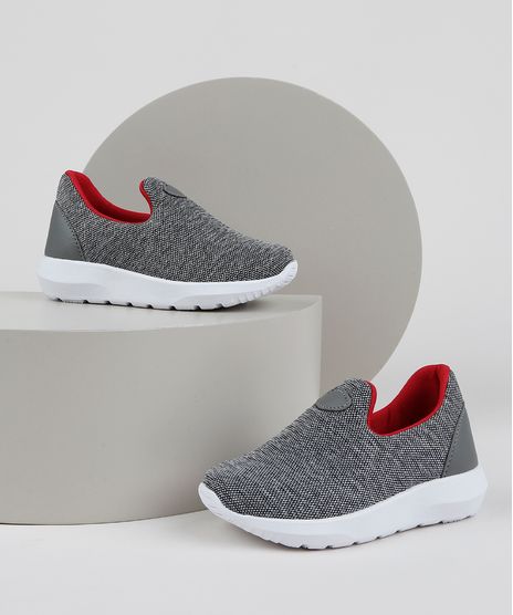 Tenis-Infantil-Sonho-de-Crianca-Knit-Calce-Facil-com-Recortes-Cinza-Mescla-9953694-Cinza_Mescla_1