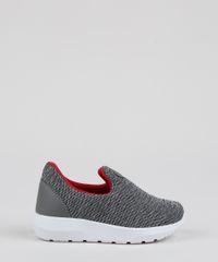 Tenis-Infantil-Sonho-de-Crianca-Knit-Calce-Facil-com-Recortes-Cinza-Mescla-9953694-Cinza_Mescla_2