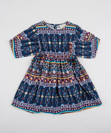 Vestido-Infantil-Estampado-Etnico-com-Laco-Manga-Longa-Azul-Marinho-9946427-Azul_Marinho_1