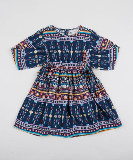 Vestido-Infantil-Estampado-Etnico-com-Laco-Manga-Longa-Azul-Marinho-9946427-Azul_Marinho_1