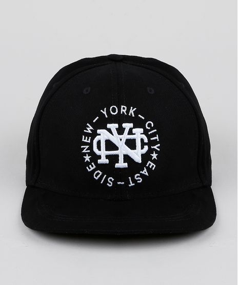 Bone-Masculino--New-York--com-Bordado-Aba-Reta-Preto-9561296-Preto_1