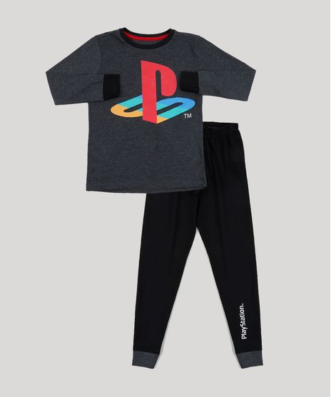 Pijama-Juvenil-Playstation-Manga-Longa-Cinza-9950815-Cinza_1