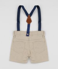 Bermuda-de-Sarja-Infantil-com-Suspensorio-Kaki-Claro-9945187-Kaki_Claro_2