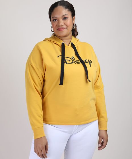 Blusao-de-Moletom-Feminino-Plus-Size-Disney-com-Capuz-Mostarda-9951449-Mostarda_1